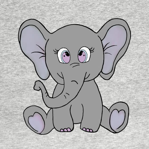 Cute little baby elephant by ErykMaja